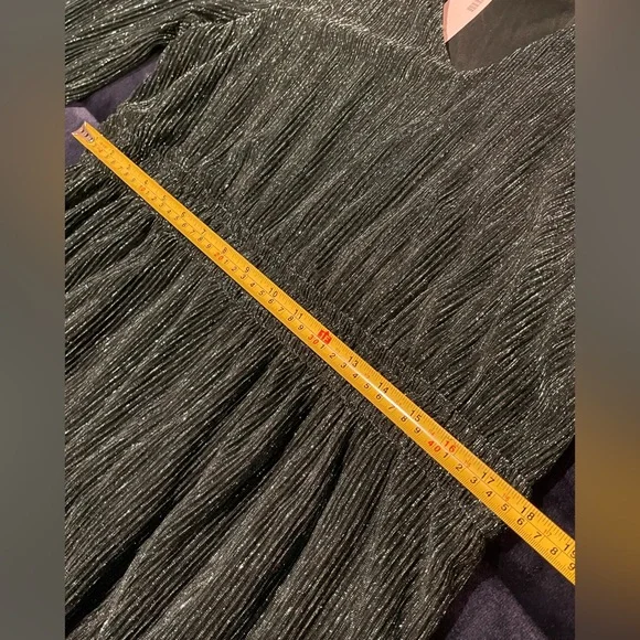 Maurices Green Metallic Thread Ruffle Tiered Midi Dress 1X - Picture 8 of 11